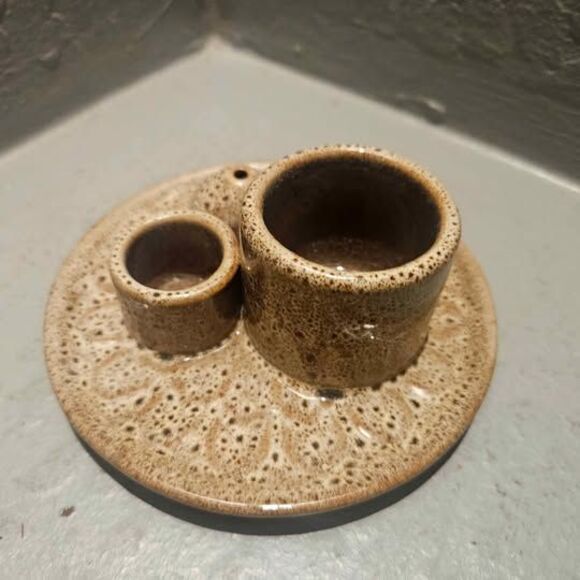 Glazed Pottery Incense Holder 4 in 1 - Picture 2 of 5
